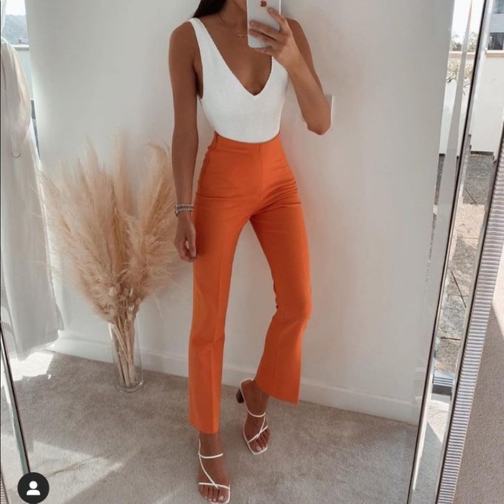 ZARA mini flared pants bloggers favorite